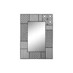 Τοίχο καθρέφτη DKD Home Decor Καθρέφτης Μαύρο Μέταλλο (66 x 1