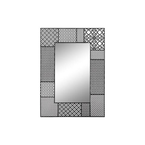 Τοίχο καθρέφτη DKD Home Decor Καθρέφτης Μαύρο Μέταλλο (66 x 1