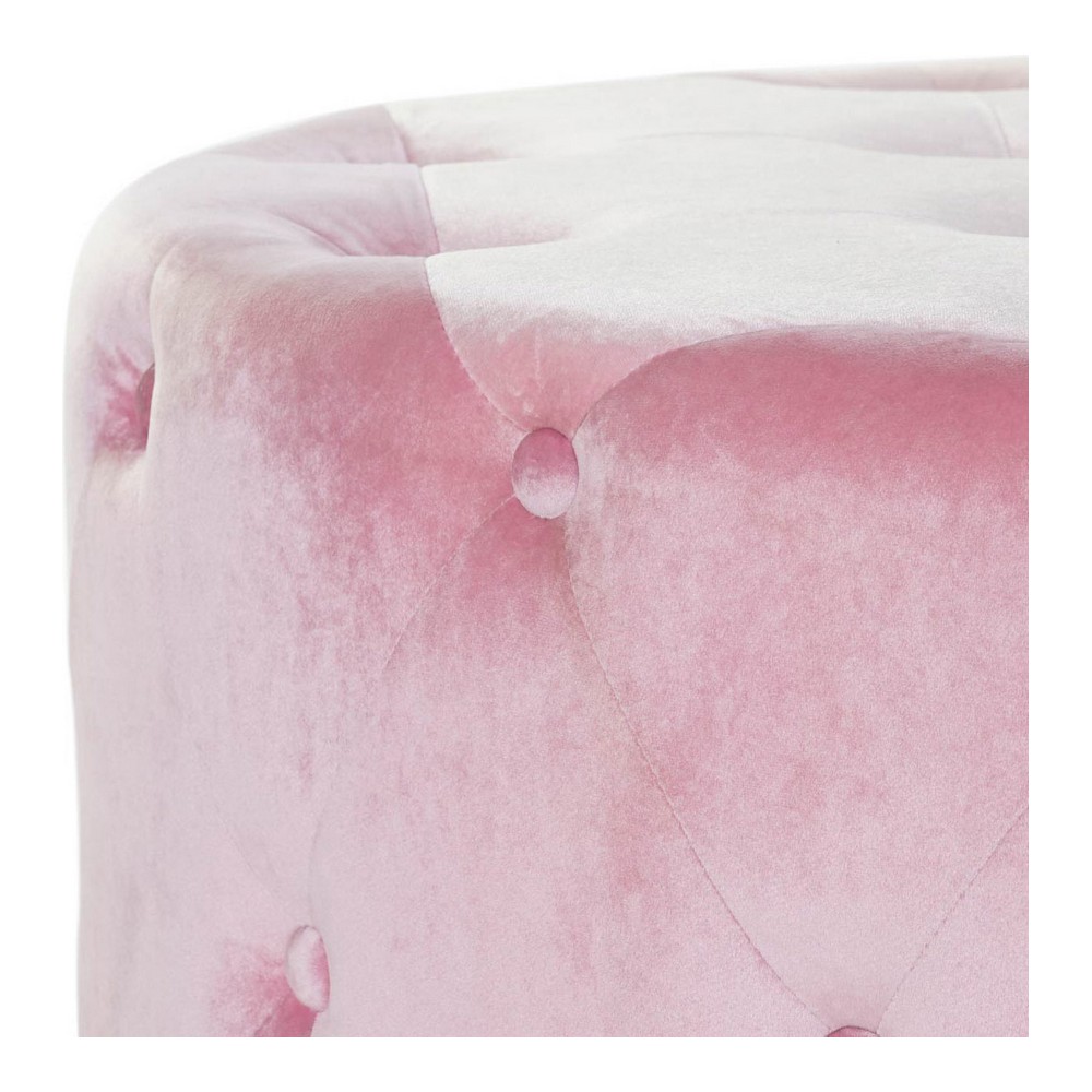Υποπόδια DKD Home Decor Ροζ Velvet Ξύλο MDF Glam (2 pcs)
