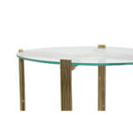 Βοηθητικό Τραπέζι DKD Home Decor Κρυστάλλινο Χρυσό Χάλυβας (44 x 44 x 48 cm)