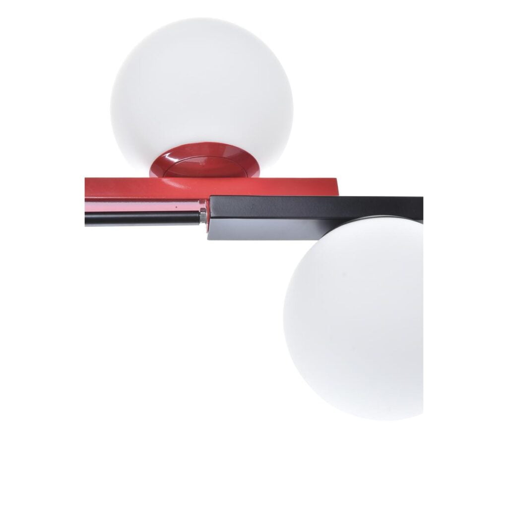 Φωτιστικό Οροφής DKD Home Decor Κόκκινο Μαύρο Λευκό 40W 220 V (44 x 44 x 120 cm)