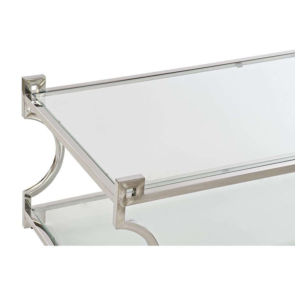 Τραπεζάκι Καφέ DKD Home Decor Κρυστάλλινο Ανοξείδωτο ατσάλι (130 x 60 x 45 cm)