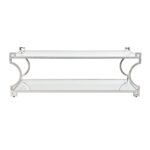 Τραπεζάκι Καφέ DKD Home Decor Κρυστάλλινο Ανοξείδωτο ατσάλι (130 x 60 x 45 cm)