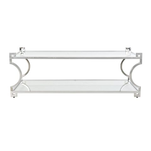 Τραπεζάκι Καφέ DKD Home Decor Κρυστάλλινο Ανοξείδωτο ατσάλι (130 x 60 x 45 cm)