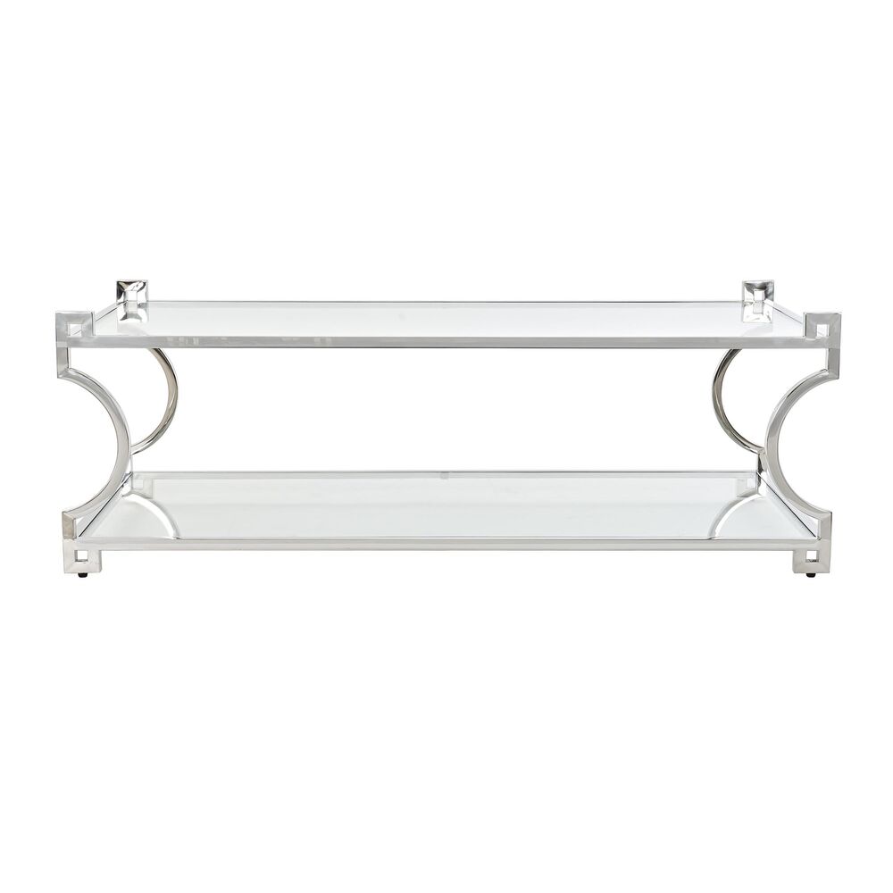 Τραπεζάκι Καφέ DKD Home Decor Κρυστάλλινο Ανοξείδωτο ατσάλι (130 x 60 x 45 cm)
