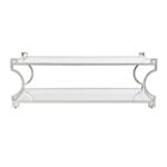 Τραπεζάκι Καφέ DKD Home Decor Κρυστάλλινο Ανοξείδωτο ατσάλι (130 x 60 x 45 cm)