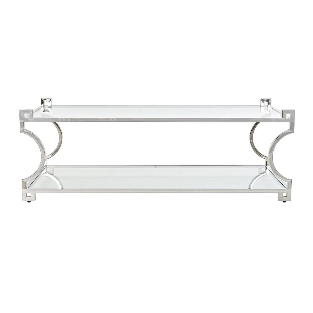 Τραπεζάκι Καφέ DKD Home Decor Κρυστάλλινο Ανοξείδωτο ατσάλι (130 x 60 x 45 cm)