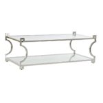 Τραπεζάκι Καφέ DKD Home Decor Κρυστάλλινο Ανοξείδωτο ατσάλι (130 x 60 x 45 cm)