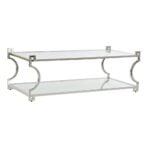 Τραπεζάκι Καφέ DKD Home Decor Κρυστάλλινο Ανοξείδωτο ατσάλι (130 x 60 x 45 cm)