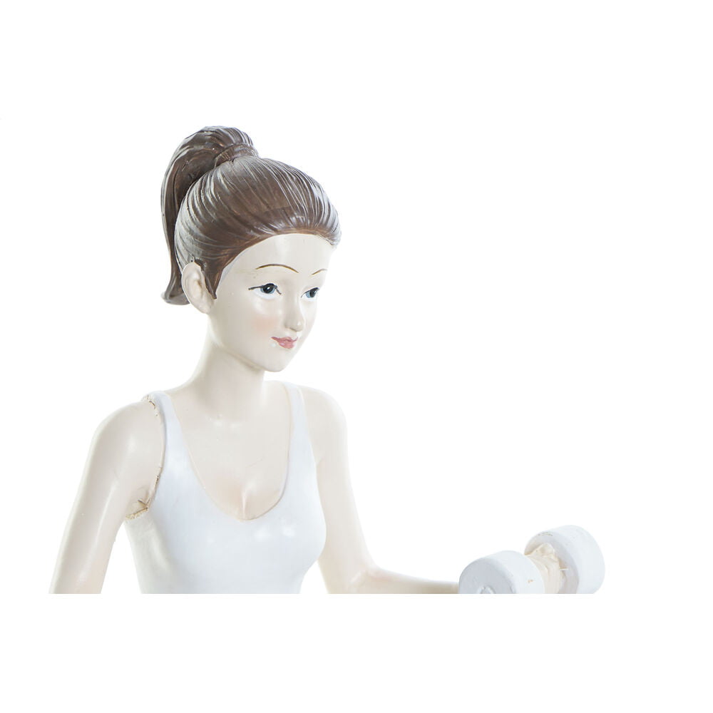 Διακοσμητική Φιγούρα DKD Home Decor Ροζ Ρητίνη Yoga (20 x 8 x 16