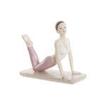 Διακοσμητική Φιγούρα DKD Home Decor Ροζ Ρητίνη Yoga (16 x 6 x 13 cm)