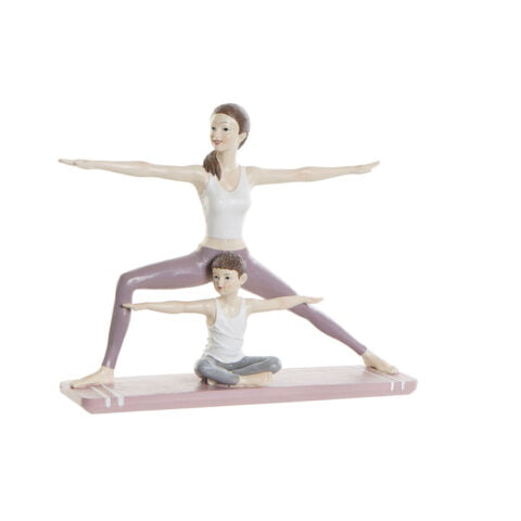 Διακοσμητική Φιγούρα DKD Home Decor Ροζ Ρητίνη Yoga (24 x 6