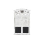 Τοίχο καθρέφτη DKD Home Decor Καθρέφτης Μαύρο Ξύλο Παράθυρα Λευκό (60 x 7 x 94 cm)
