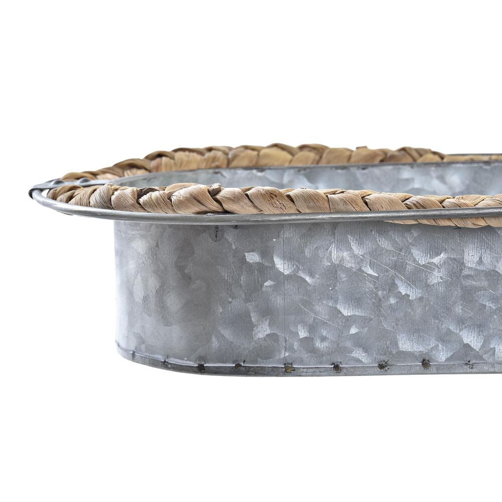 Κεντρικό Τραπεζιού DKD Home Decor Γκρι Καφέ Σίδερο ίνα (51 x 26 x 7 cm)