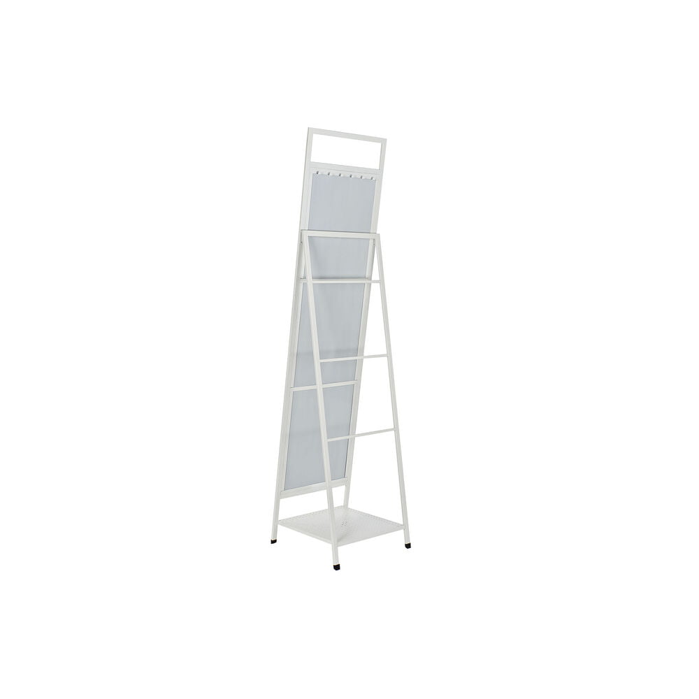 Μόνιμος καθρέφτης DKD Home Decor Καθρέφτης Μέταλλο Λευκό Loft (39 x 40 x 160 cm)