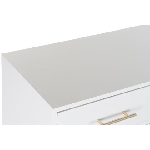 Συρταριέρα DKD Home Decor Φυσικό Μέταλλο Λευκό Κρεμ (80 x 34 x 84 cm)