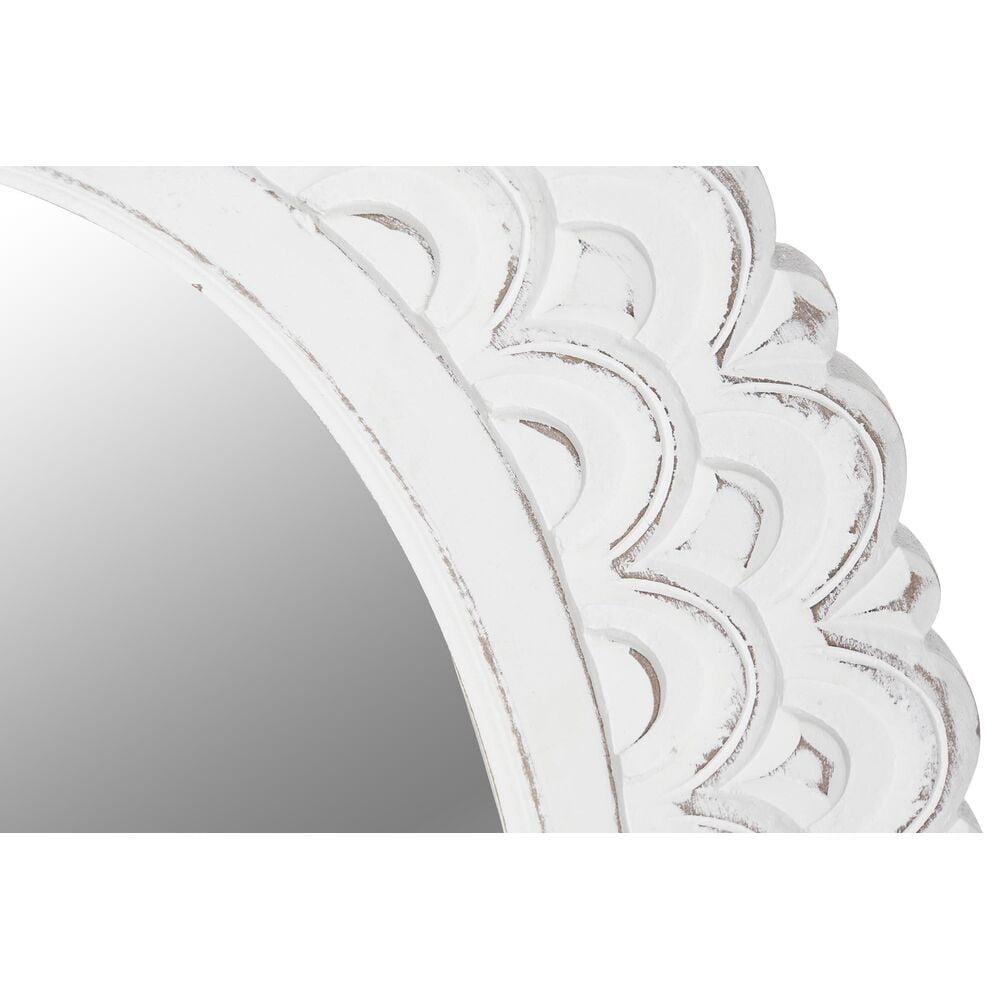 Τοίχο καθρέφτη DKD Home Decor Κρυστάλλινο MDF Λευκό (58 x 2