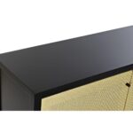 Σκευοθήκη DKD Home Decor Μαύρο Έλατο Φυσικό ρατάν (120 x 38 x 76 cm)