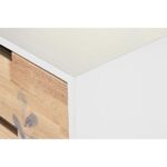 Σιφονιέρα DKD Home Decor Φυσικό ξύλο καουτσούκ Λευκό Μπορντό (40 x 30 x 78 cm)