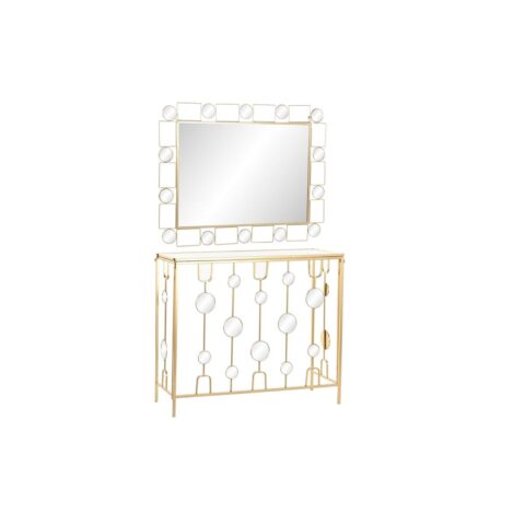 Κονσόλα DKD Home Decor Καθρέφτης Χρυσό Μέταλλο (92 x 32 x 78 cm)