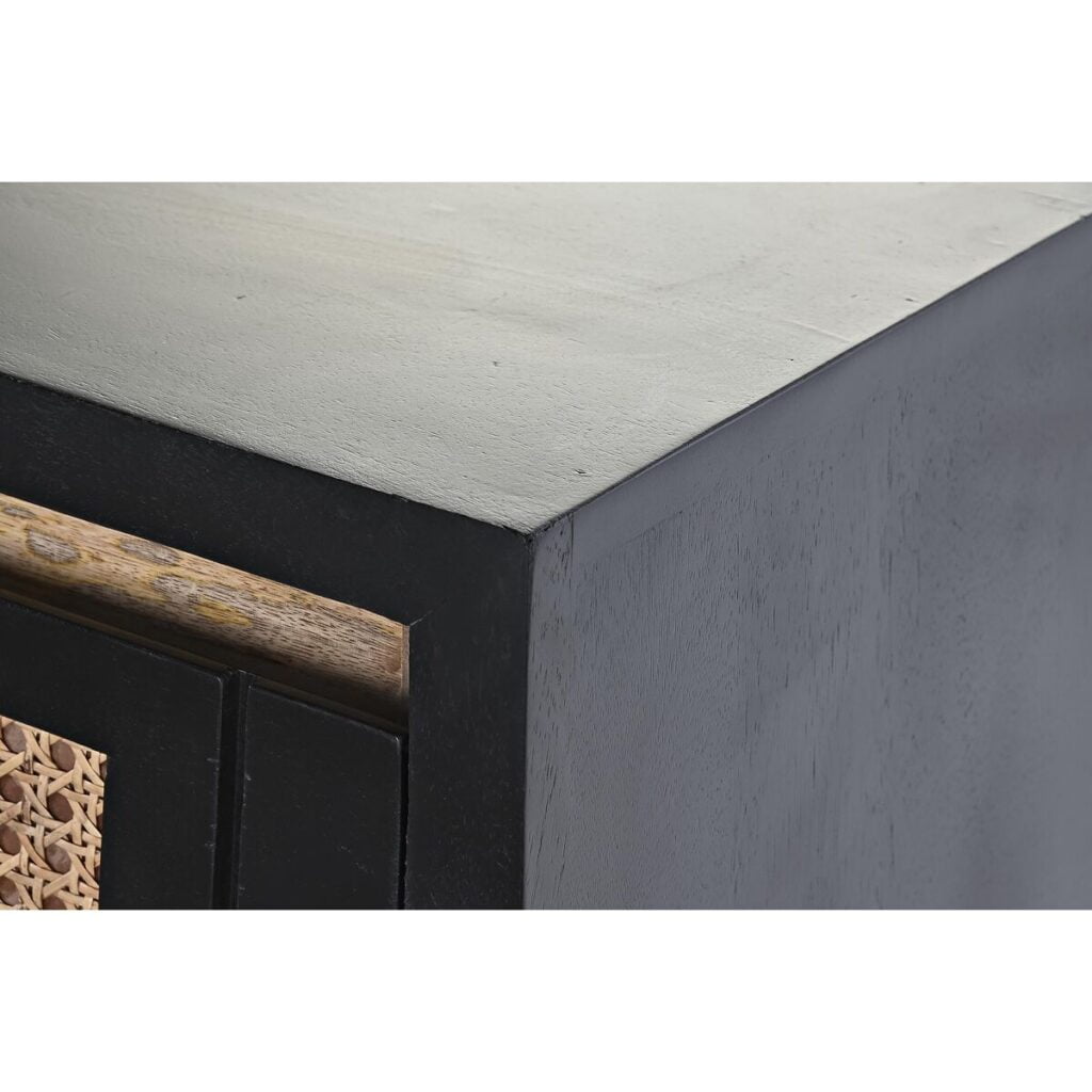 Κονσόλα DKD Home Decor Φυσικό Μαύρο ρατάν Ξύλο από Μάνγκο (125 x 40 x 76 cm)