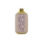 Βάζο DKD Home Decor Πορσελάνη Ροζ Χρυσό Ανατολικó (13 x 13 x 26 cm)