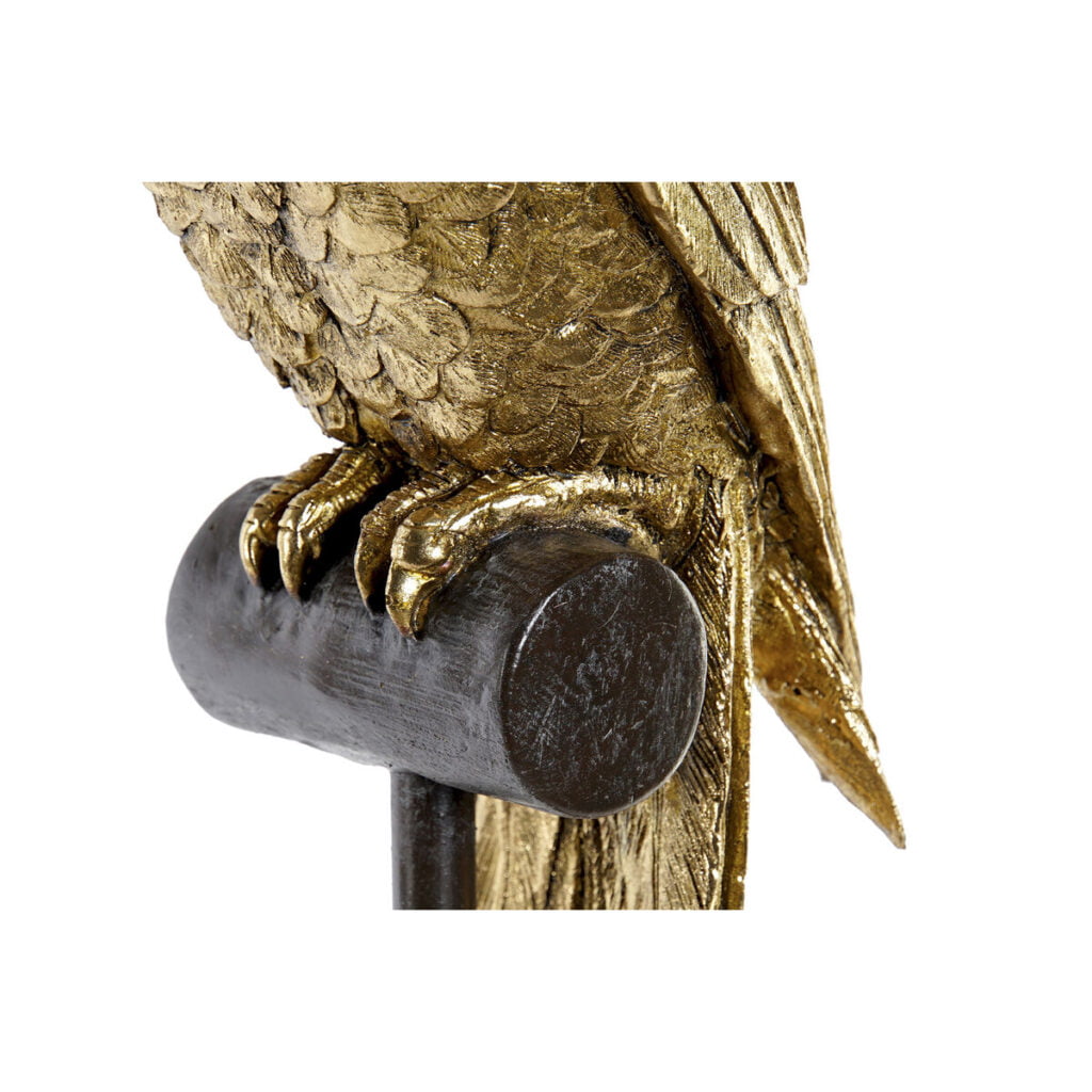 Διακοσμητική Φιγούρα DKD Home Decor Χρυσό Ρητίνη Παπαγάλος Τροπικό (21 x 18 x 79 cm)