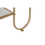 Βοηθητικό Τραπέζι DKD Home Decor Χρυσό Μέταλλο MDF Λευκό (50 x 40 x 55