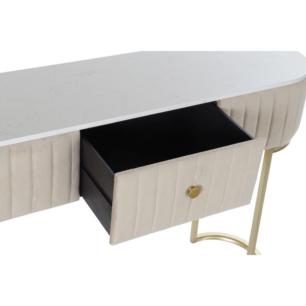 Κονσόλα DKD Home Decor Ροζ Χρυσό Μέταλλο Μάρμαρο 120 x 35 x 80 cm