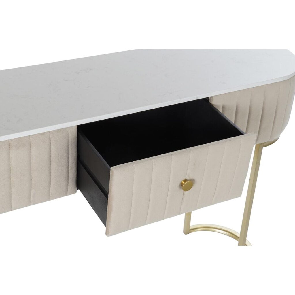 Κονσόλα DKD Home Decor Μπεζ Χρυσό Μάρμαρο (120 x 35 x 80 cm)