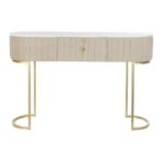 Κονσόλα DKD Home Decor Ροζ Χρυσό Μέταλλο Μάρμαρο 120 x 35 x 80 cm