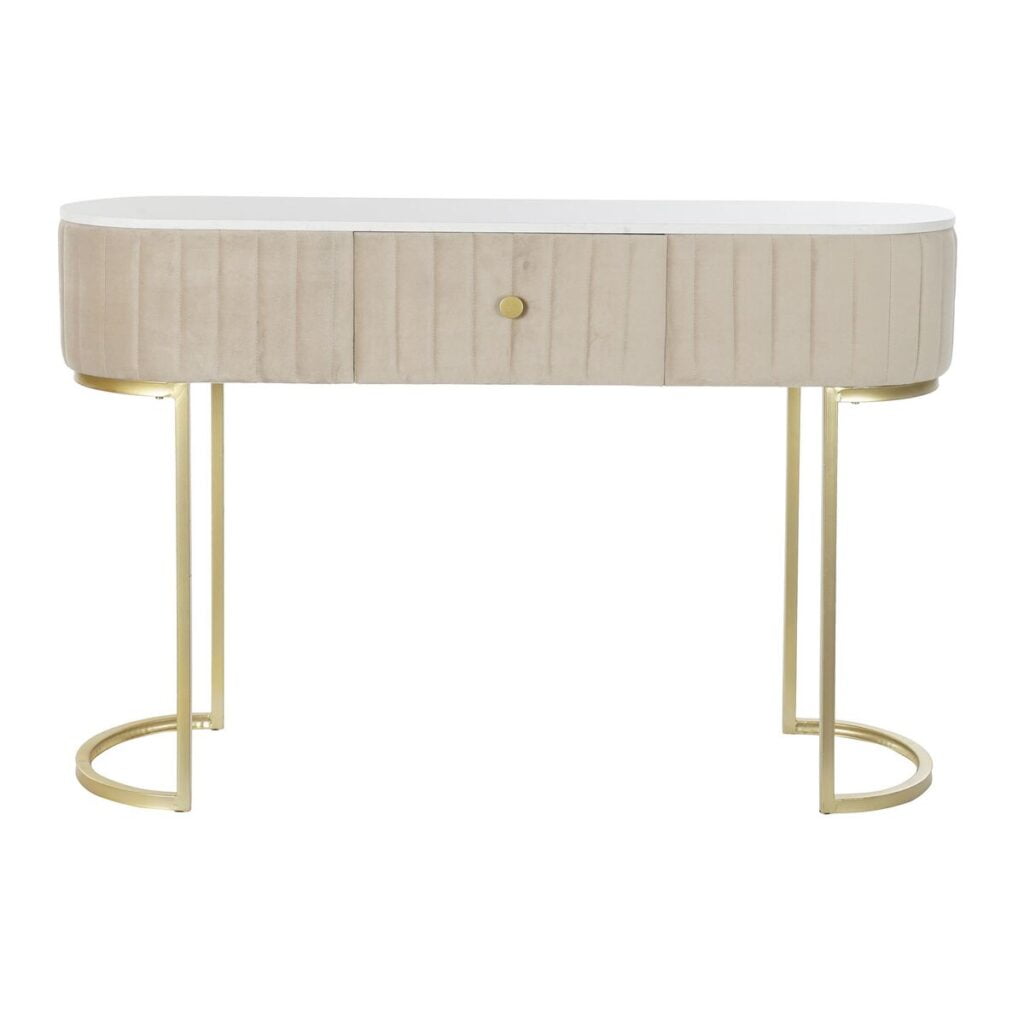 Κονσόλα DKD Home Decor Μπεζ Χρυσό Μάρμαρο (120 x 35 x 80 cm)