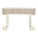 Κονσόλα DKD Home Decor Μπεζ Χρυσό Μάρμαρο (120 x 35 x 80 cm)