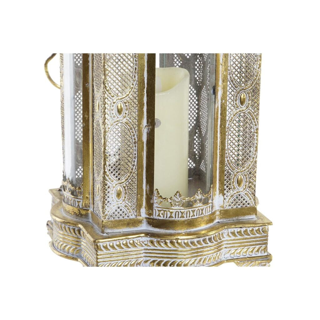 Lanterne DKD Home Decor Κρυστάλλινο Χρυσό Μέταλλο (23 x 23 x 50 cm)