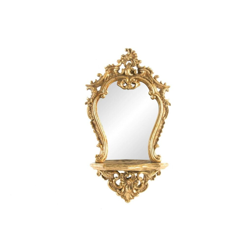 Τοίχο καθρέφτη DKD Home Decor 38 x 13 x 68 cm Κρυστάλλινο Χρυσό Ρητίνη Στιλβωτικό Ελαστικών