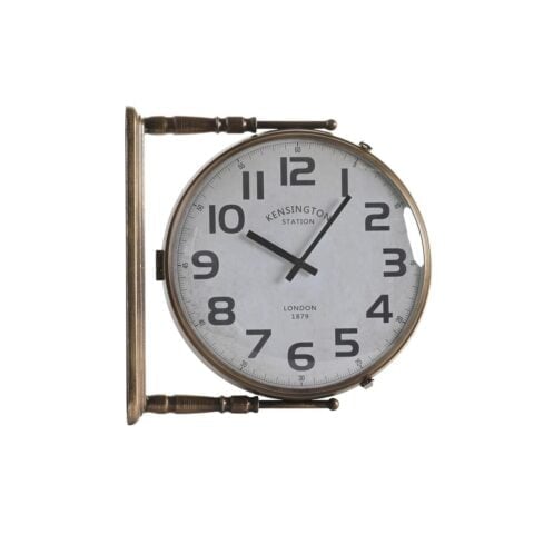 Ρολόι Τοίχου DKD Home Decor Κρυστάλλινο Χρυσό Λευκό Σίδερο (36 x 9 x 38 cm)