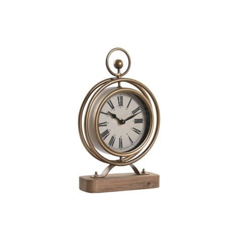 Bordklokke DKD Home Decor Χρυσό MDF Σίδερο (16