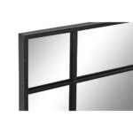 Τοίχο καθρέφτη DKD Home Decor Μαύρο Κρυστάλλινο Σίδερο 90 x 3 x 90 cm