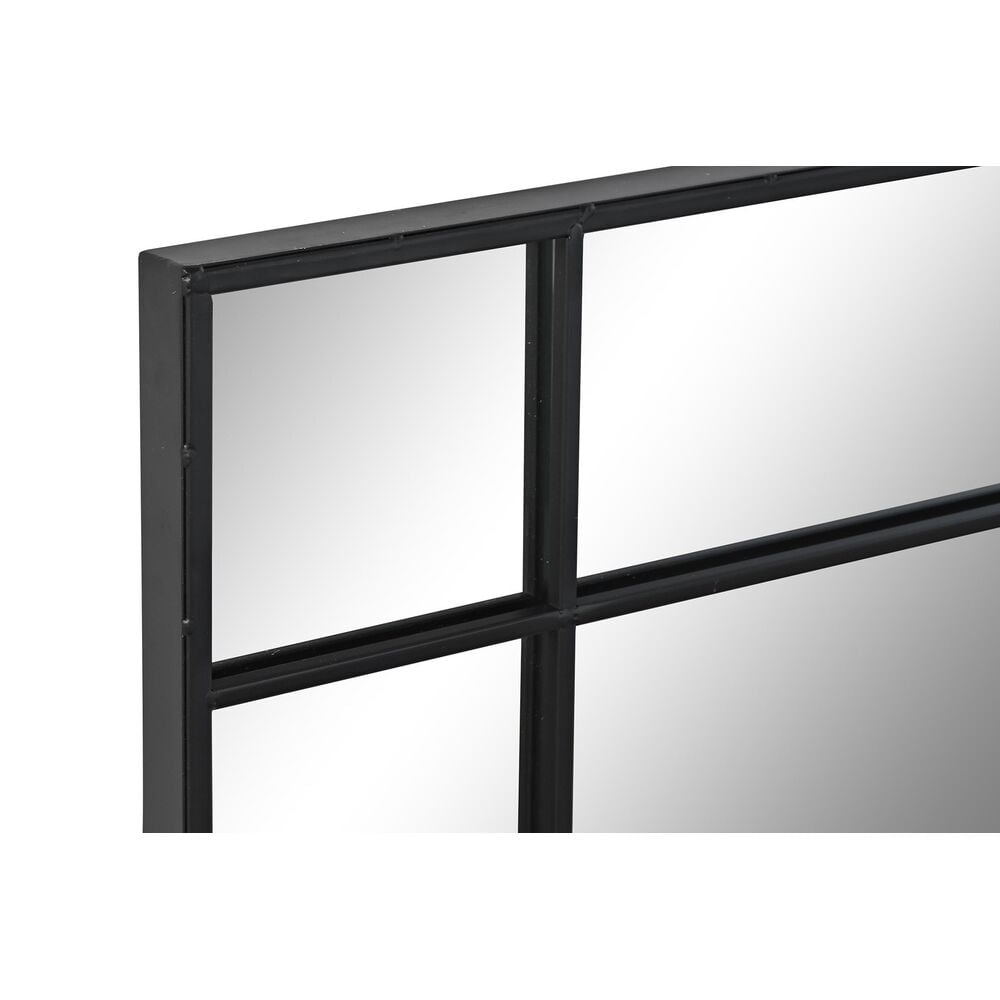 Τοίχο καθρέφτη DKD Home Decor Μαύρο Κρυστάλλινο Σίδερο 90 x 3 x 90 cm