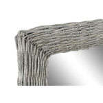 Τοίχο καθρέφτη DKD Home Decor Καθρέφτης Γκρι λυγαριά Cottage (43 x 4 x 133 cm) (43 x 4 x 132 cm)