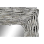 Τοίχο καθρέφτη DKD Home Decor Καθρέφτης Γκρι λυγαριά Cottage (43 x 4 x 133 cm) (43 x 4 x 132 cm)