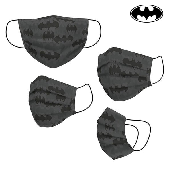 Επαναχρησιμοποιήσιμη Υφασμάτινη Μάσκα  Υγιεινής Batman Παιδικά Γκρι