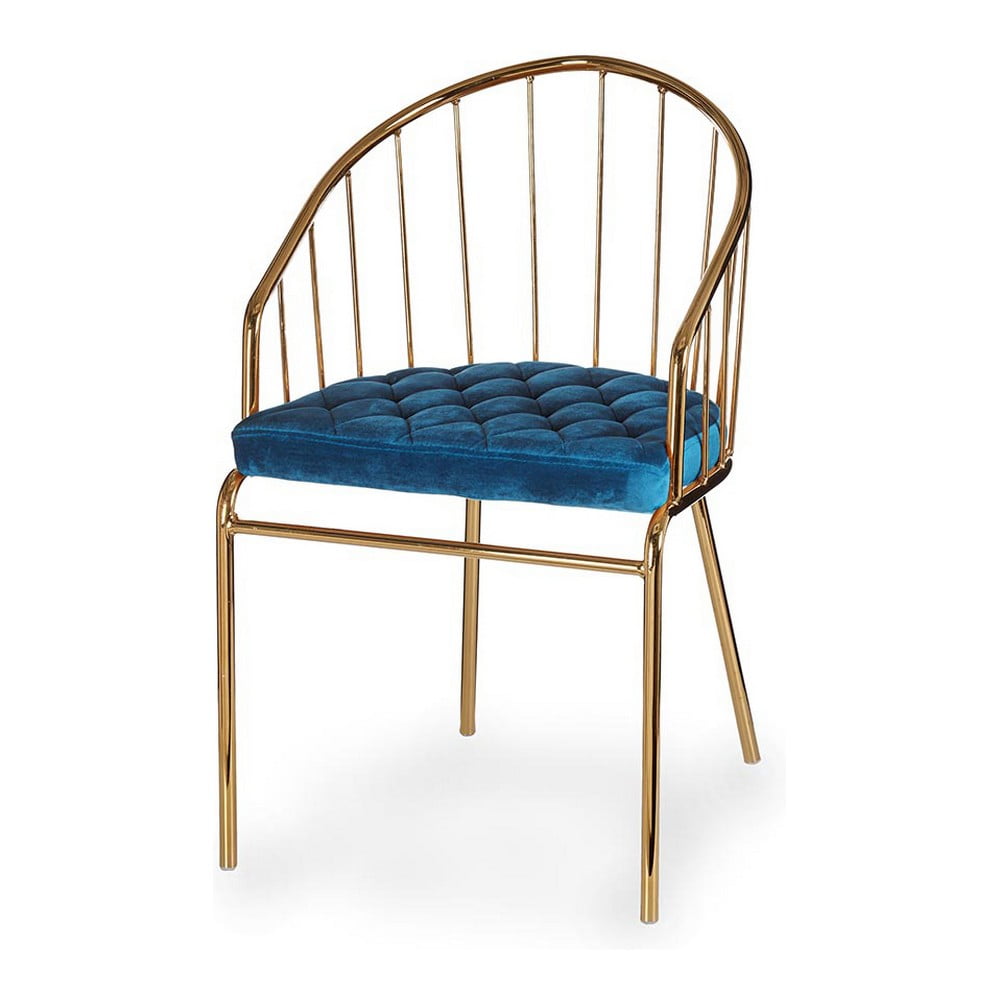 Καρέκλα Μπλε Χρυσό Μπάρες πολυεστέρας Σίδερο (51 x 81 x 52 cm)