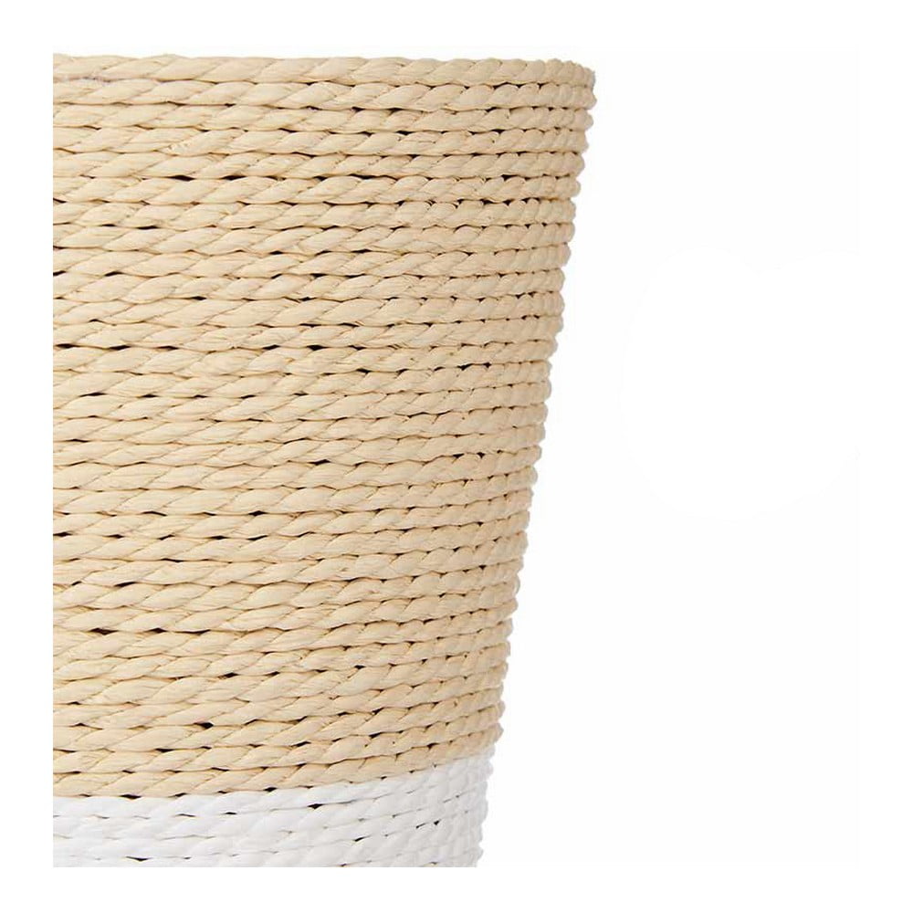Γλάστρα Φυσικό Καφέ Σχοινί Πλαστική ύλη Λευκό/Φυσικό (18 x 16 x 18 cm)