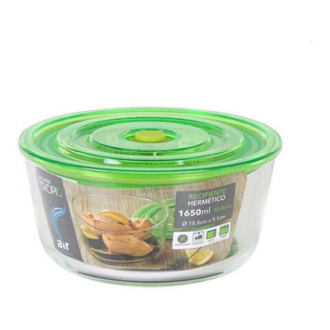 Ερμητικό Κουτί Γεύματος Kitchen Tropic Air Διαφανές Πράσινο Βοροπυριτικό γυαλί 1