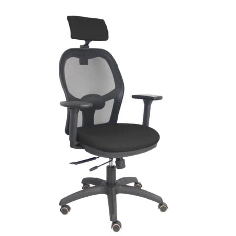 Καρέκλα γραφείου με κεφαλάρι P&C B3DRPCR Μαύρο