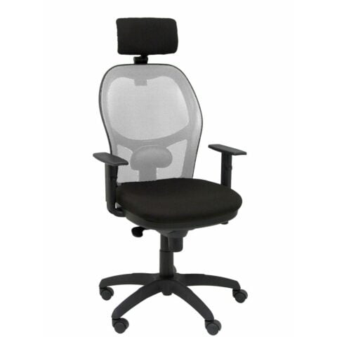 Καρέκλα γραφείου με κεφαλάρι P&C 10CRNCR Μαύρο Γκρι