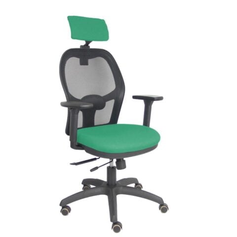 Καρέκλα γραφείου με κεφαλάρι P&C B3DRPCR Σμαραγδένιο Πράσινο