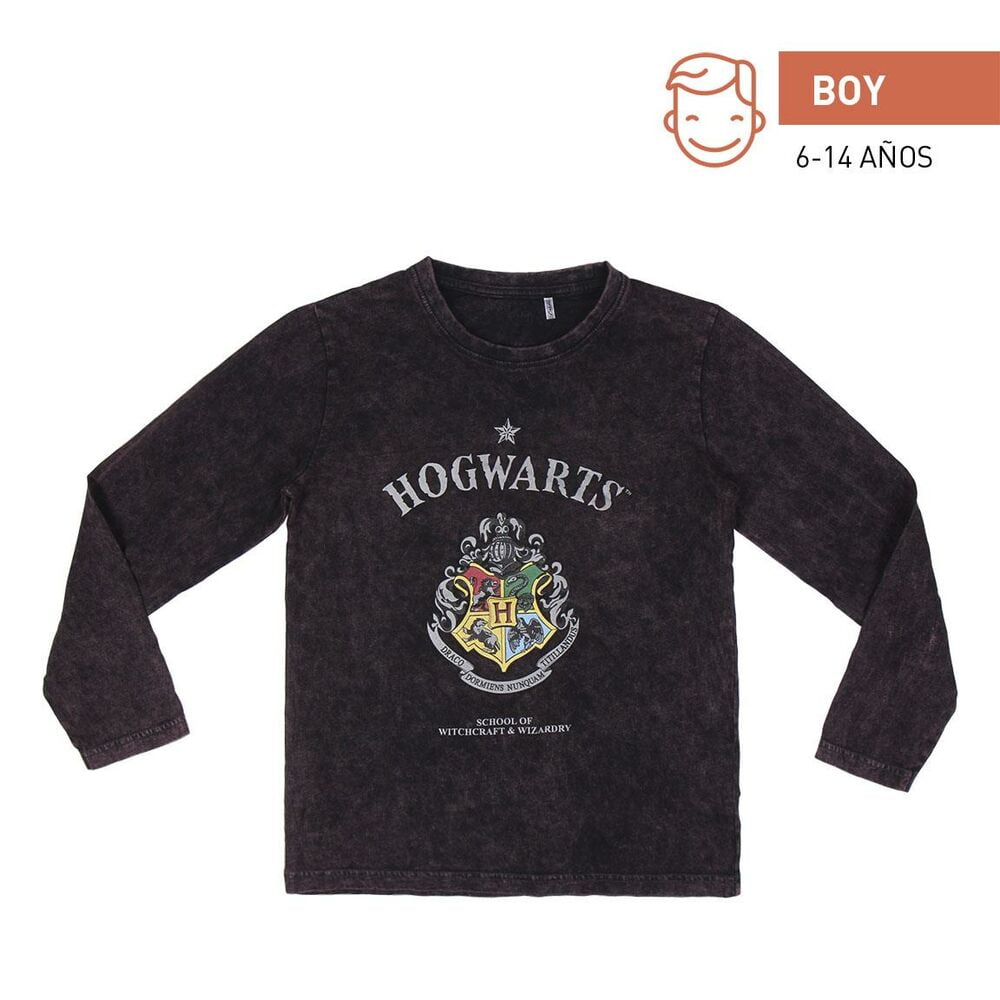 Παιδικό Μακρυμάνικο Μπλουζάκι Harry Potter Σκούρο γκρίζο