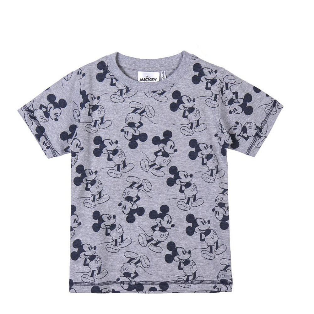 Παιδικό Μπλούζα με Κοντό Μανίκι Mickey Mouse Γκρι